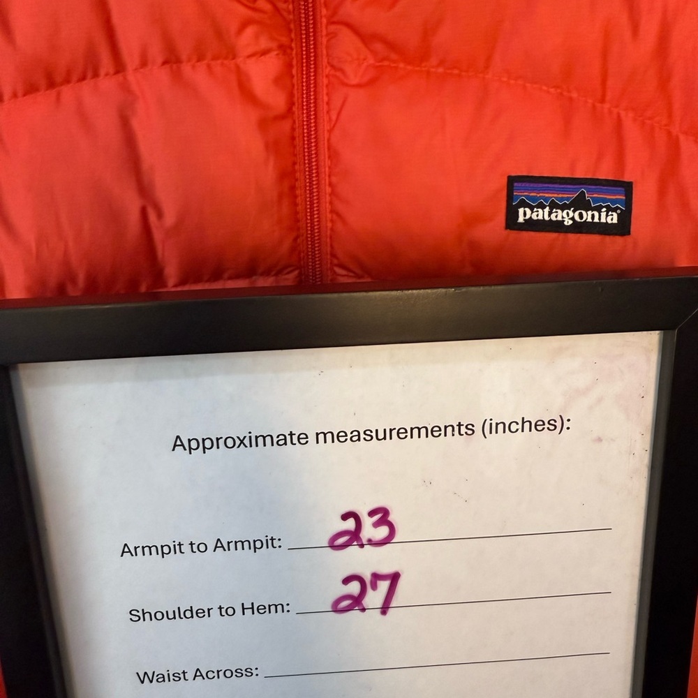 Patagonia Women's Hi-Loft Down Sweater #84835 Puffer Jacket Orange Red - Large - Picture 6 of 10